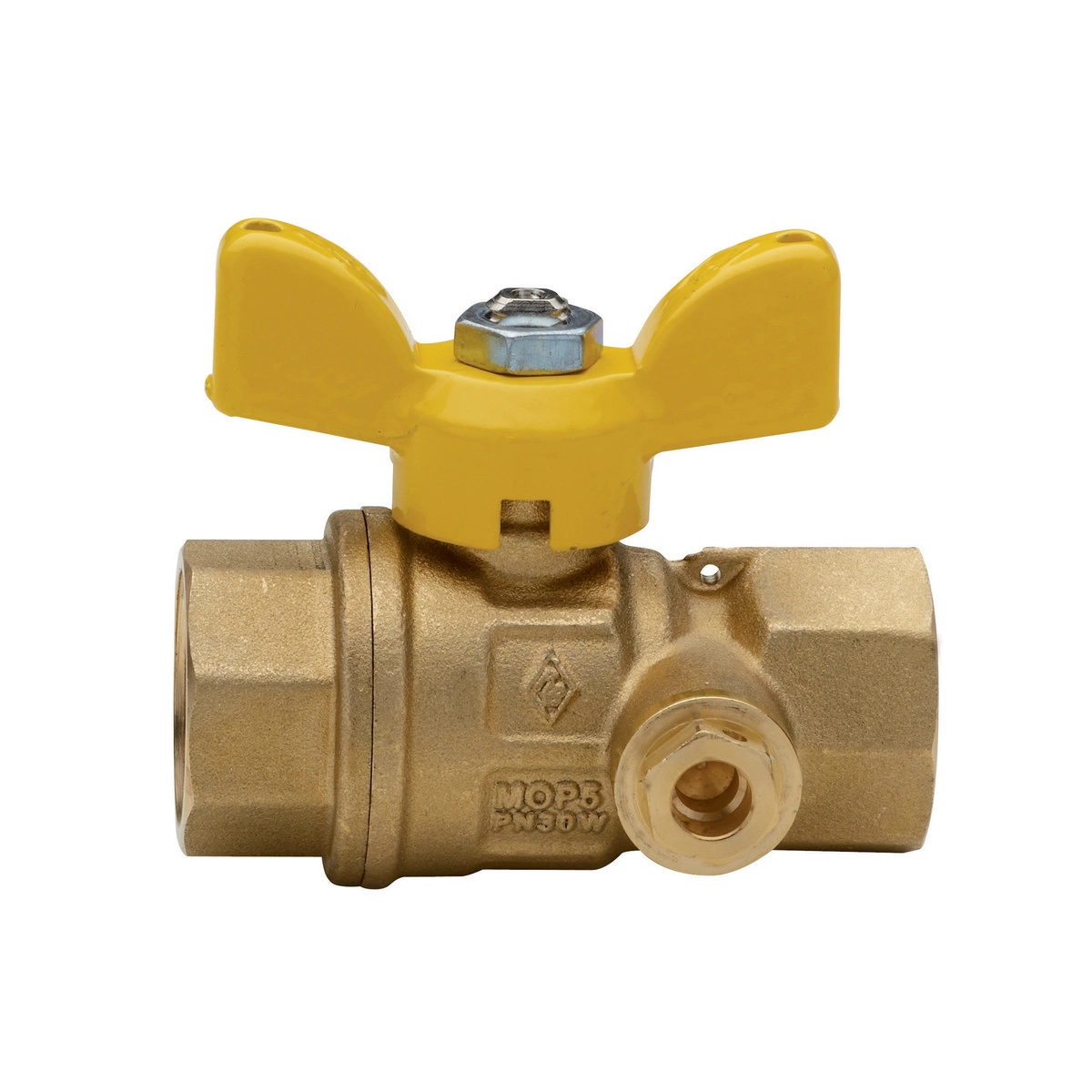 Valvola A Sfera A Leva Gialla Per Gas, Filettatura BSPP, Alesatura Completa, 1/4 Di Giro, Marca Generica