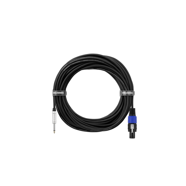 Gator Cableworks GCWB-SPK-50-1TL Cavo speaker jack TS dritto/speakon 15 m Serie Backline
