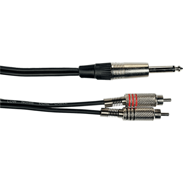 Yellow Cable K02-3 Cavo Segnale 2x RCA maschio/Jack Mono 3 m