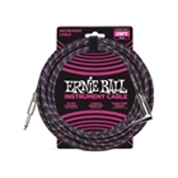 Ernie Ball Cavo Intrecciato 6063 Nero/Rosso/Blu/Bianco 7,62 m