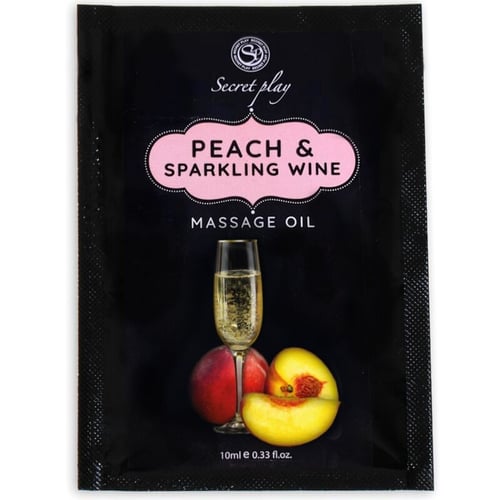 SECRETPLAY PÊCHE & VIN MOUSSEUX HUILE DE MASSAGE SACHET 10 ML