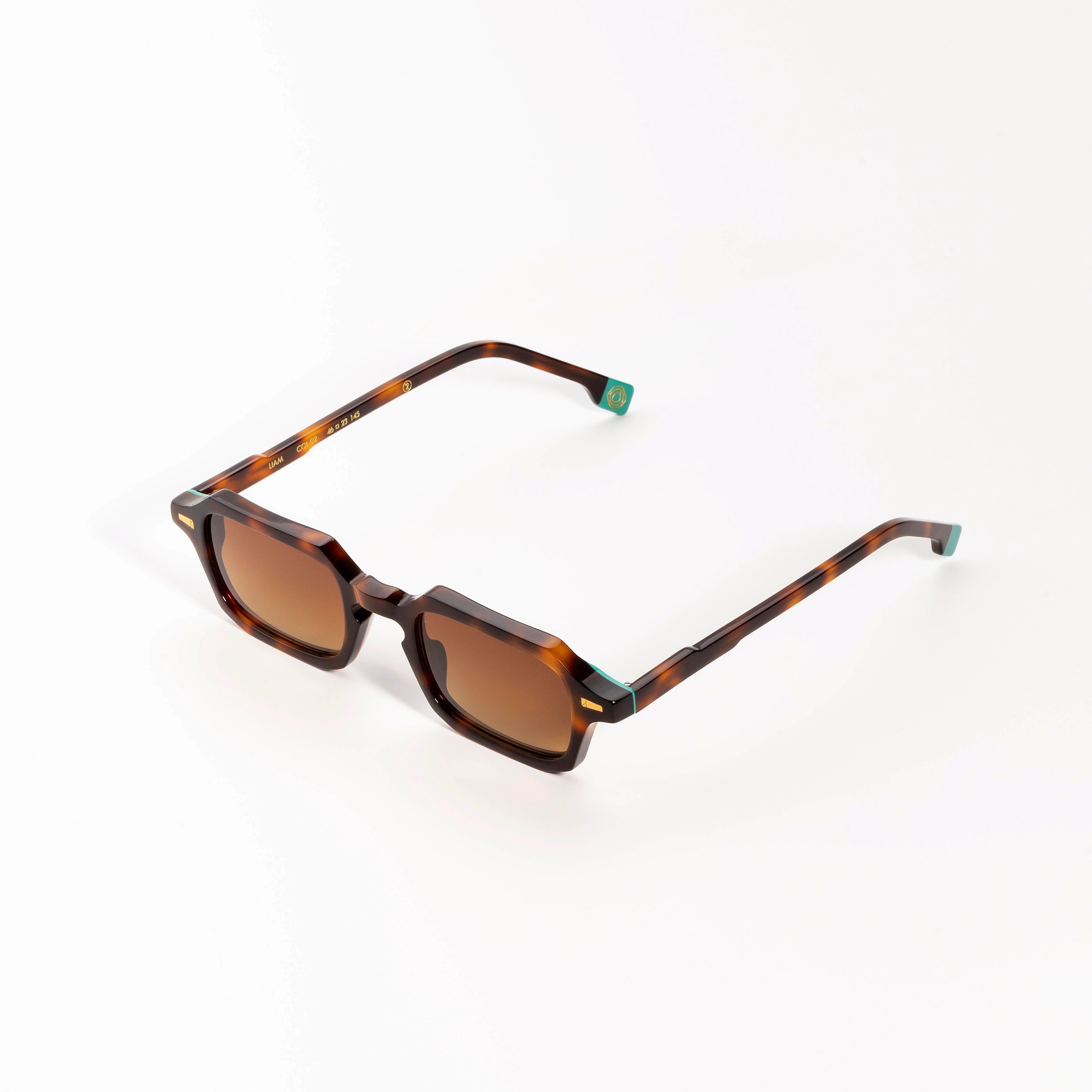 Kyme Liam Tobacco | Geometric Italian Sunglasses | Handmade