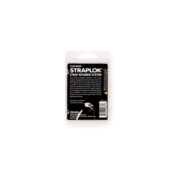 Dunlop SLS1403BK Straplok Flush Mount Strap Retainer System, Black