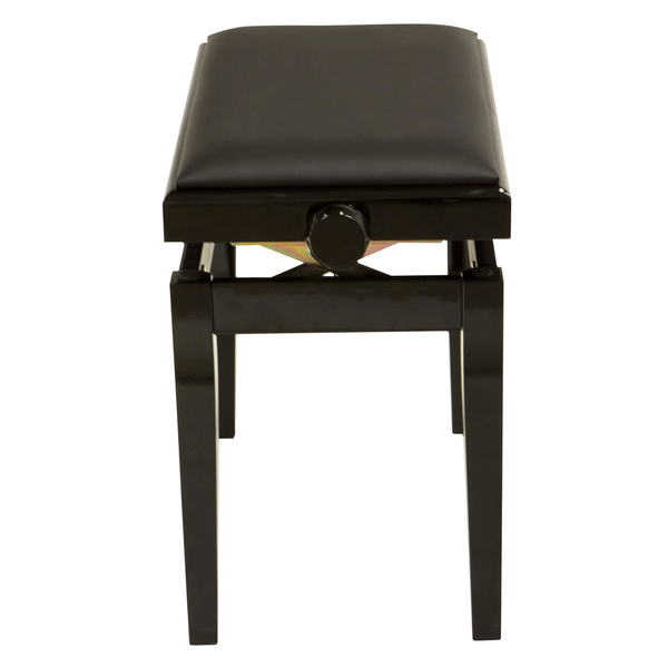 PROEL STAGE Panca professionale regolabile in legno per piano ed organo. Telaio Nero lucido. Cuscino imbottito con rivestimento in similpelle nera.