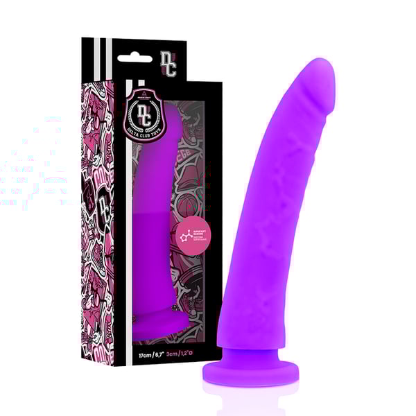 DELTA CLUB - TOYS ARNES + DILDO LILA SILICONA MEDICA 17 X 3 CM