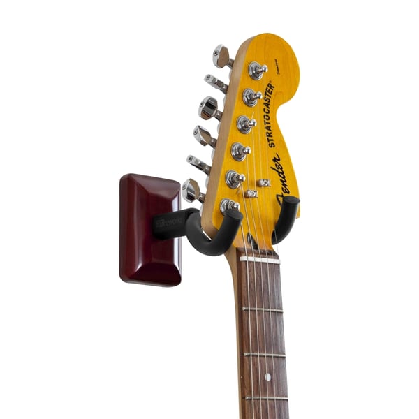 Gator Frameworks GFW-GTR-HNGRCHR Supporto a muro per chitarra con piastra ciliegio<br>