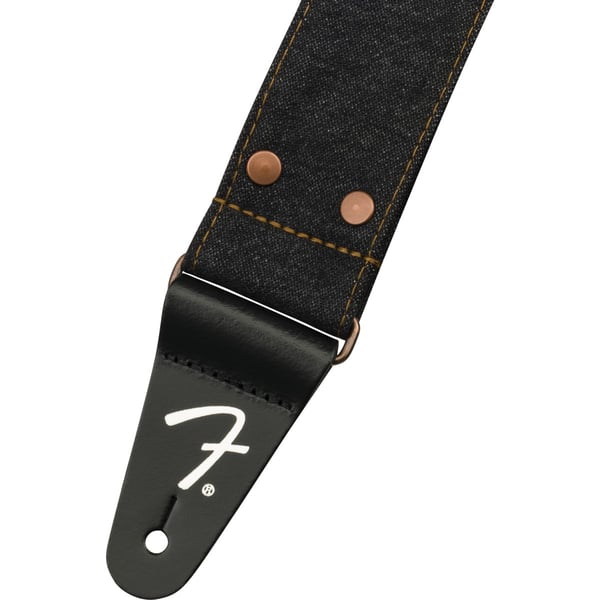 Tracolla in denim rivettato Fender® x Wrangler®, Black