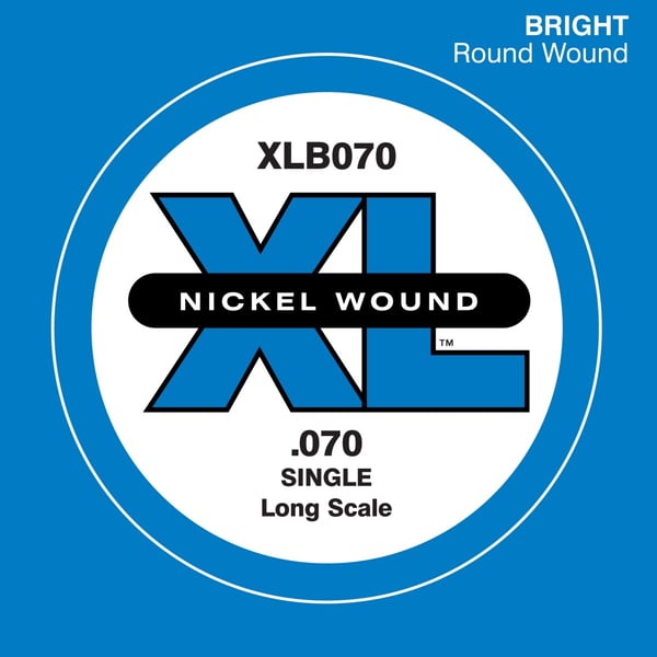 D'ADDARIO Nickel Wound Bass Guitar Single String, Long Scale, .070