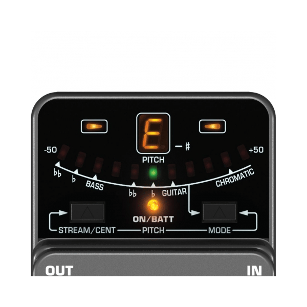 BEHRINGER CHROMATIC TUNER TU300 ACCORDATORE A PEDALE PER CHITARRA E BASSO