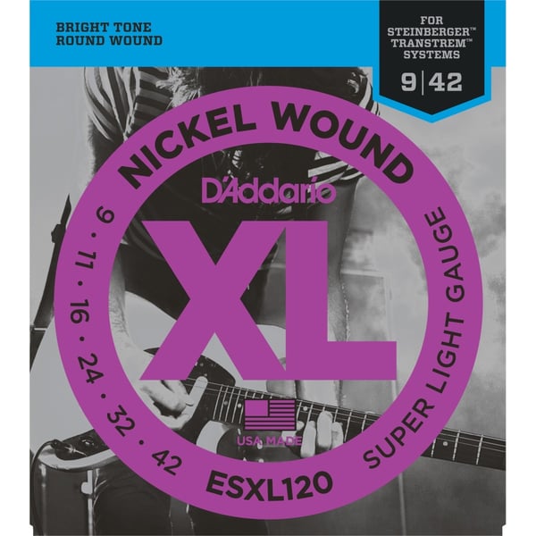 D'ADDARIO Nickel Wound Electric Guitar Strings, Super Light, Double Ball End, 9-42