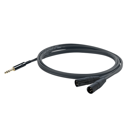 PROEL STAGE Nuovo cavo audio professionale Y con connessioni spina jack Stereo Ø 6.3 mm YONGSHENG - 2 x spina volante XLR 3P YONGSHENG . Lunghezza 0.3 m. Colore disponibile: Nero Altre lunghezze disponibili: visualizzare le specifiche tecniche
