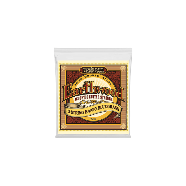 Ernie Ball 2063 Earthwood Banjo Bluegrass Terminate ad Anello Bronzo 80/20