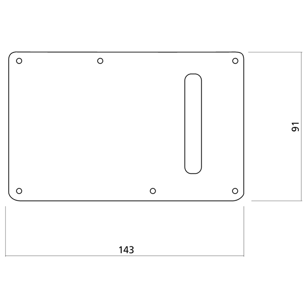 Yellow Parts EZ2120B Piastra Posteriore Tremolo Stratocaster® Style Nero