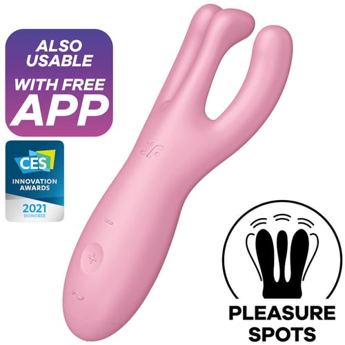 SATISFYER CONNECT SATISFYER - APP THREESOME 4 VIBRATORE ROSA