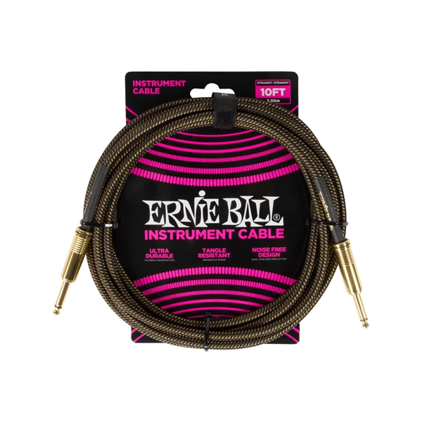 Ernie Ball 6428 Braided Cables Pay Dirt 3m