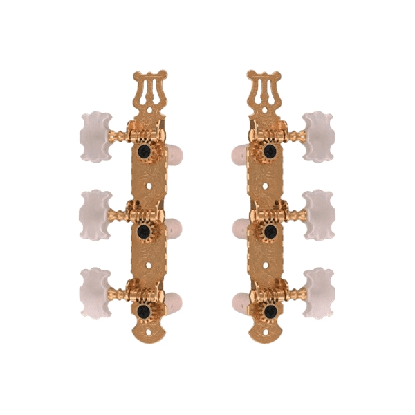 Yellow Parts EZ1779G Meccaniche Chitarra Classica 1+1 Dorate 2 Pcs