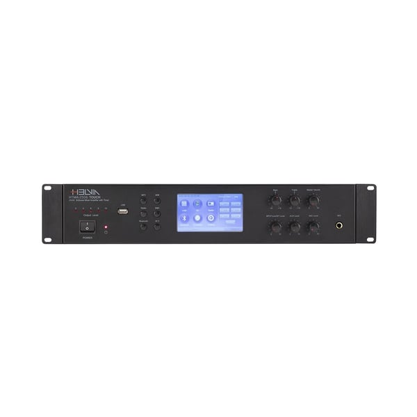 HELVIA Amplificatore mixer 250W integrato a 6 zone con timer, USB, SD, BT e Radio