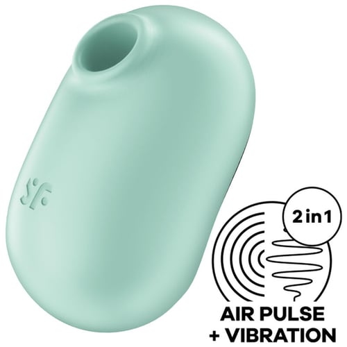SATISFYER AIR PULSE SATISFYER - PRO TO GO 2 DOPPIO STIMOLATORE E VIBRATORE VERDE