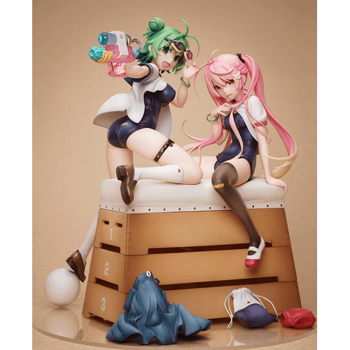 Poyoyon Rock Artwork Collection statuette PVC 1/5.5 Midori &amp; Pink Sukumizu 28 cm