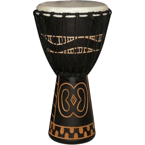 Tanga DA65-7G Djembe Slammer 14" Mogano Scolpito Nero