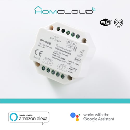 Modulo Ibrido Tapparelle o Pulsante Luci 2CH Zigbee da incas