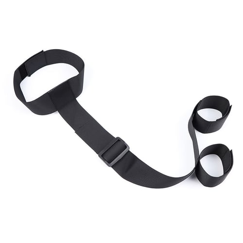 OHMAMA-FETISCH-ENYLON-HALSBAND MIT HANDGELENKHALTERUNG AM RÜCKEN