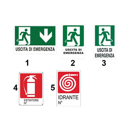 FF Cartello in plastica segnalatori d'emergenza