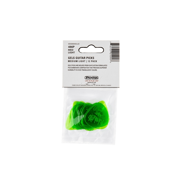 Dunlop 486PML Gels Green Medium Light