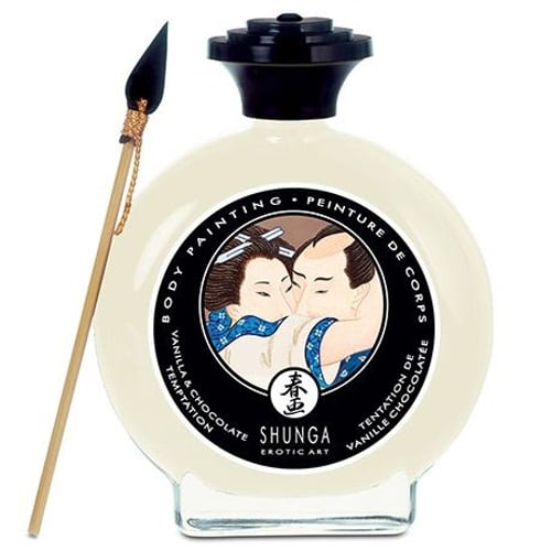 SHUNGA - PEINTURE CORPORELLE VANILLE ET CHOCOLAT.