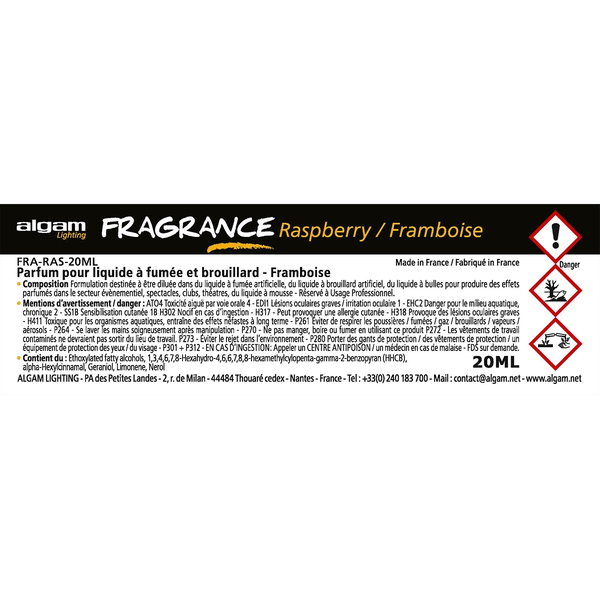 Algam Lighting FRA-RAS-20ML Profumo per Liquido del Fumo 20ml Lampone