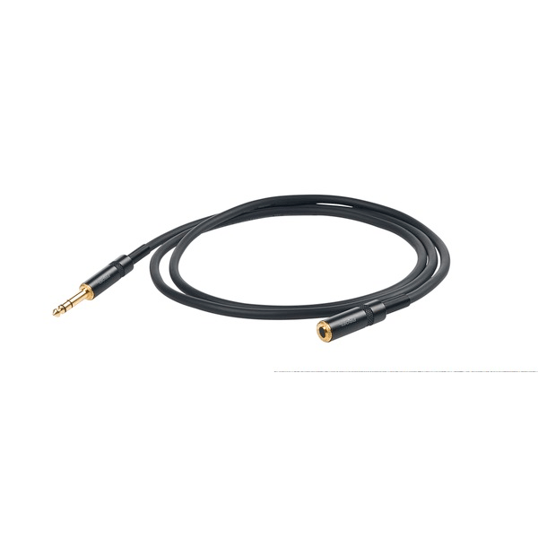 PROEL STAGE Cavo audio professionale bilanciato 'EXTENSION' con connessioni spina jack Stereo 6.3mm YongSheng &gt; presa jack Stereo 6.3mm YongSheng. Colore disponibile: BK