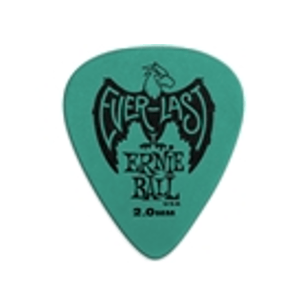 Ernie Ball 9196 Plettri Everlast Teal 2.0mm Busta da 12