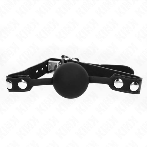 KINK COLLAR & GAG KINK - MODELLO 1 PALLA IN SILICONE 4 CM GAG CON SERRATURA 60 x 2 CM