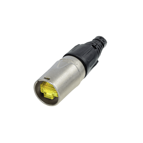 PROEL STAGE Guscio NEUTRIK per connettore RJ45 per la trasmissione dati (sia 10Base-T sia 100Base-T) in ambienti estremi e permette il montaggio di cavi preassemblati con connettori RJ45 convenzionali.