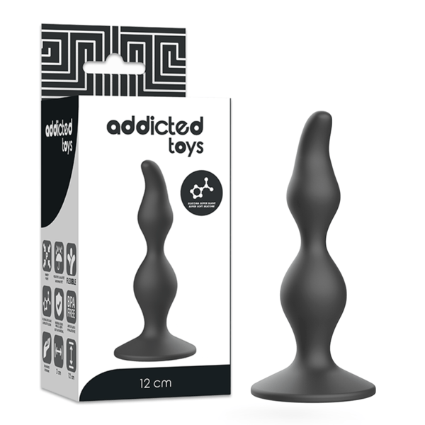 ADDICTED TOYS ANAL SEXUELLER PLUG 12CM SCHWARZ