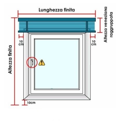 Veneziane su misura in alluminio da interno con lamelle da 25mm