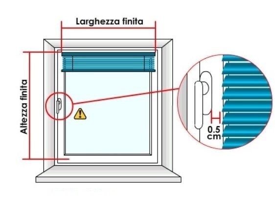 MADECOSTORE Tenda veneziana in alluminio automatico, 25 mm, senza